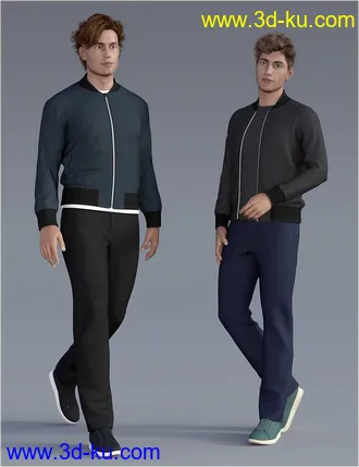 3D打印模型H&C dForce Basic Jacket Outfit for Genesis 8 Male(s)的图片