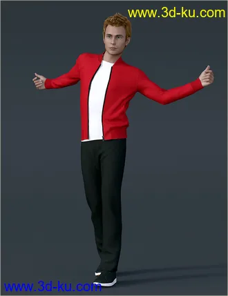 3D打印模型H&C dForce Basic Jacket Outfit for Genesis 8 Male(s)的图片