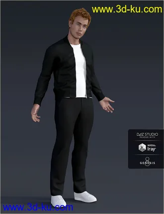 3D打印模型H&C dForce Basic Jacket Outfit for Genesis 8 Male(s)的图片
