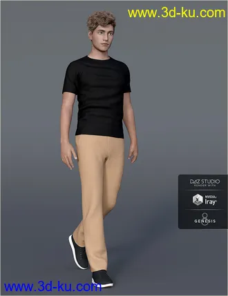 3D打印模型H&C dForce Basic Jacket Outfit for Genesis 8 Male(s)的图片