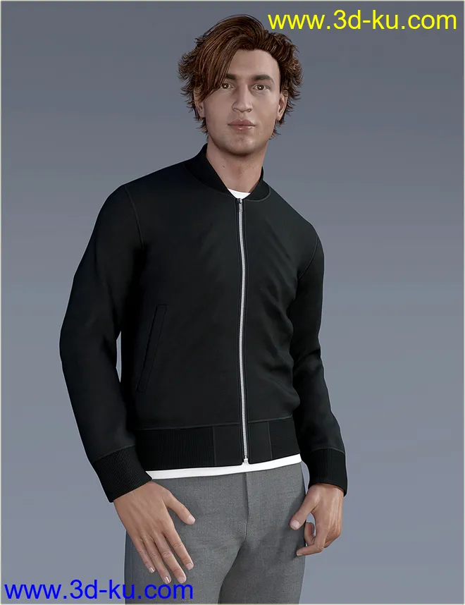H&C dForce Basic Jacket Outfit for Genesis 8 Male(s)模型的图片7