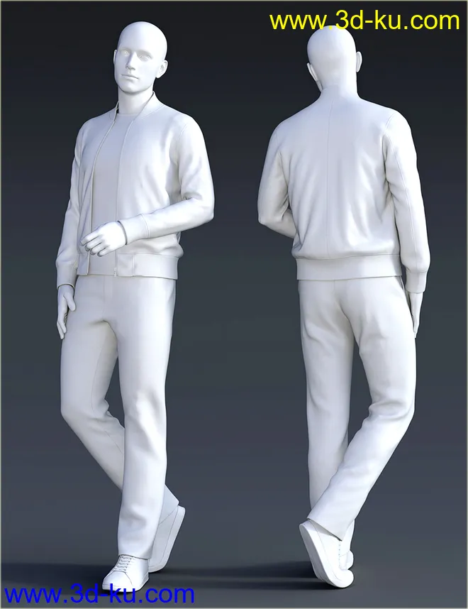 H&C dForce Basic Jacket Outfit for Genesis 8 Male(s)模型的图片10