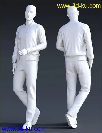 3D打印模型H&C dForce Basic Jacket Outfit for Genesis 8 Male(s)的图片