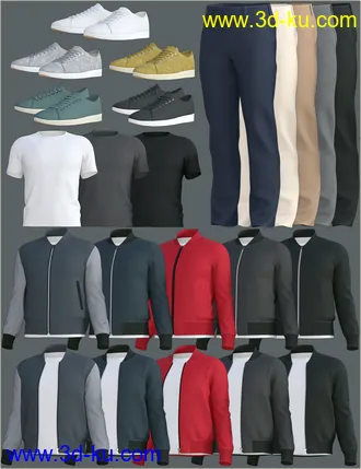 3D打印模型H&C dForce Basic Jacket Outfit for Genesis 8 Male(s)的图片
