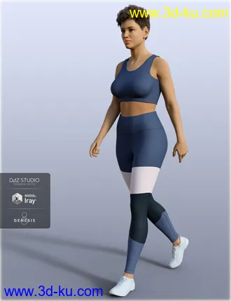 3D打印模型H&C Hoodie & Training Wear for Genesis 8 Female(s)的图片