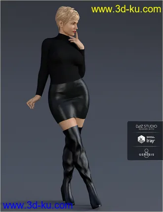 3D打印模型H&C Trench Coat Outfit for Genesis 8 Female(s)的图片
