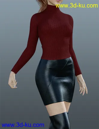3D打印模型H&C Trench Coat Outfit for Genesis 8 Female(s)的图片