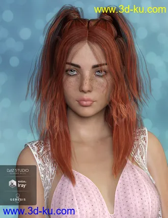 3D打印模型Harper Hair for Genesis 3 and 8 Female(s)的图片