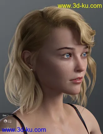 3D打印模型Haydina Hair for Genesis 8 Female(s)的图片