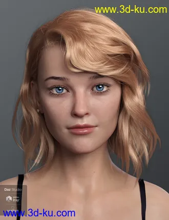 3D打印模型Haydina Hair for Genesis 8 Female(s)的图片