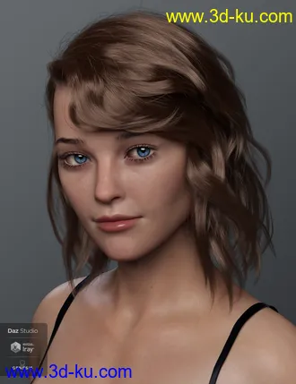 3D打印模型Haydina Hair for Genesis 8 Female(s)的图片