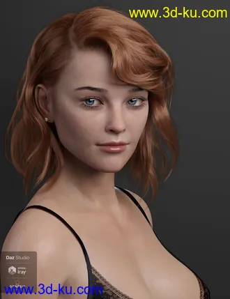 3D打印模型Haydina Hair for Genesis 8 Female(s)的图片