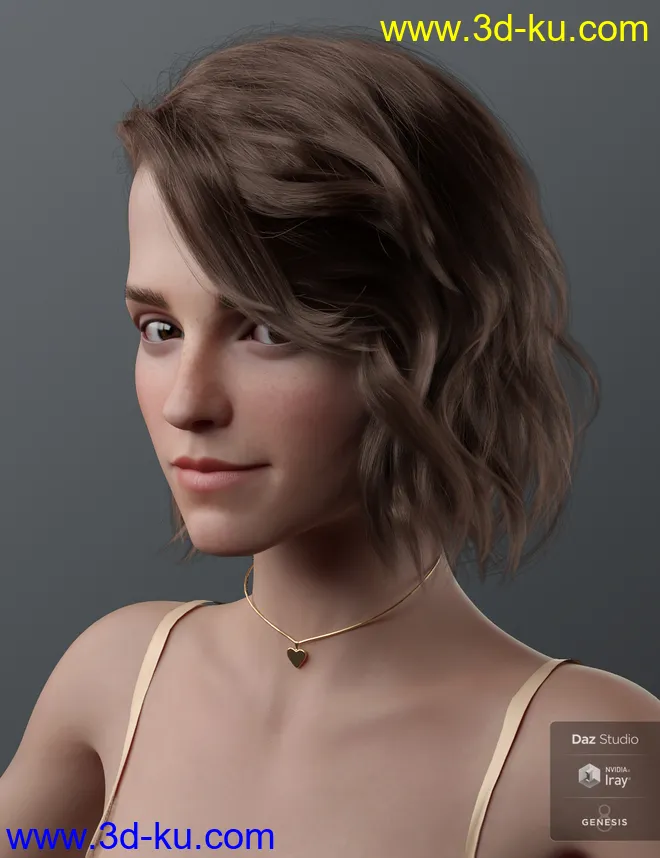 Haydina Hair for Genesis 8 Female(s)模型的图片7