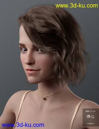 3D打印模型Haydina Hair for Genesis 8 Female(s)的图片