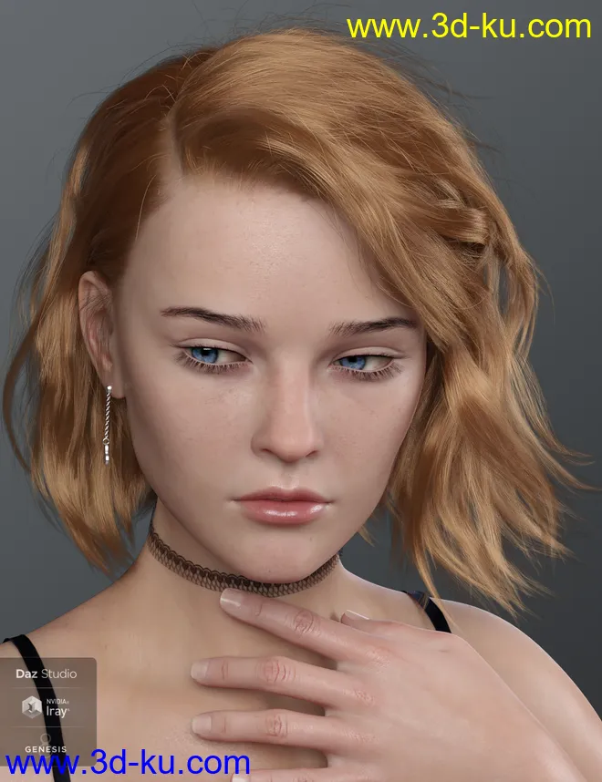 Haydina Hair for Genesis 8 Female(s)模型的图片10