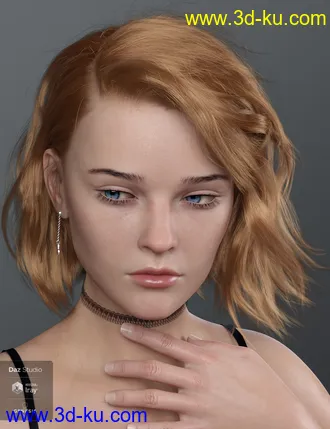 3D打印模型Haydina Hair for Genesis 8 Female(s)的图片