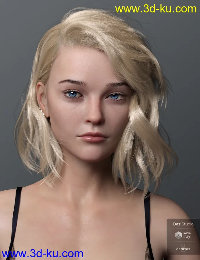 Haydina Hair for Genesis 8 Female(s)模型的图片12