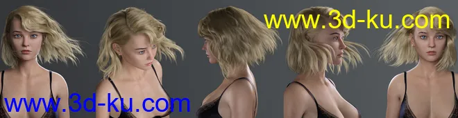 Haydina Hair for Genesis 8 Female(s)模型的图片15