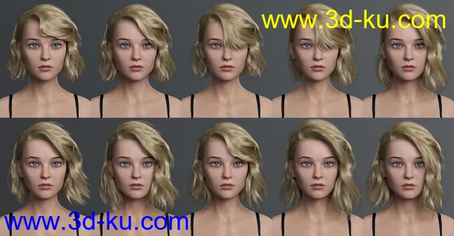Haydina Hair for Genesis 8 Female(s)模型的图片16