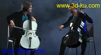 3D打印模型HD Cello and Poses for Genesis 8的图片