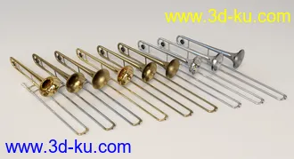 3D打印模型HD Trombone and Poses for Genesis 8的图片