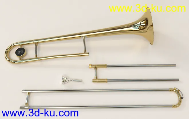 HD Trombone and Poses for Genesis 8模型的图片5