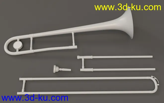 HD Trombone and Poses for Genesis 8模型的图片6