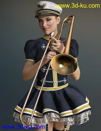 3D打印模型HD Trombone and Poses for Genesis 8的图片