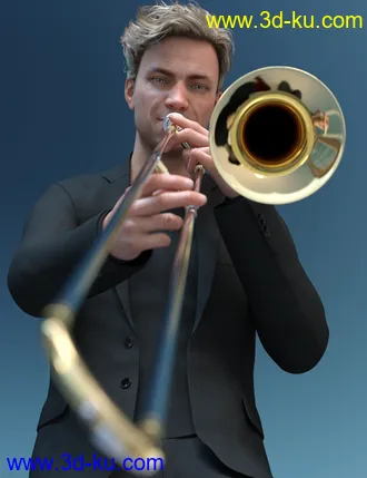 3D打印模型HD Trombone and Poses for Genesis 8的图片