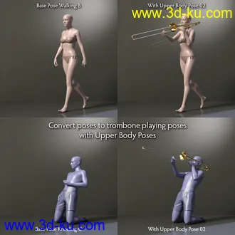 3D打印模型HD Trombone and Poses for Genesis 8的图片