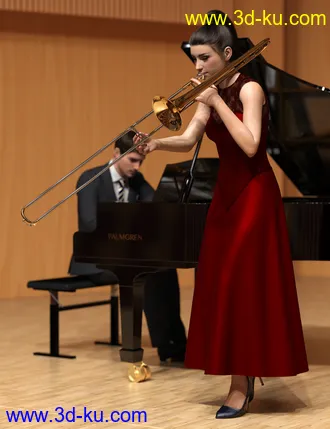 3D打印模型HD Trombone and Poses for Genesis 8的图片