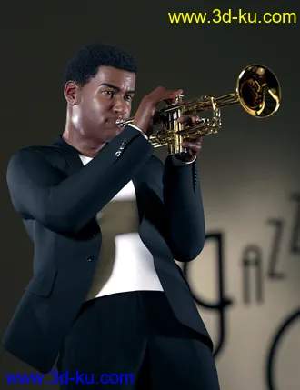 3D打印模型HD Trumpet and Poses for Genesis 8的图片