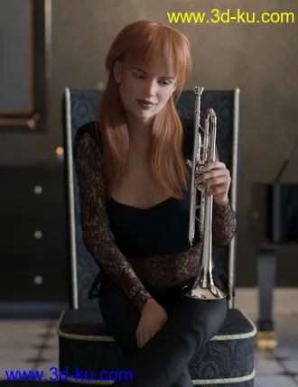 3D打印模型HD Trumpet and Poses for Genesis 8的图片