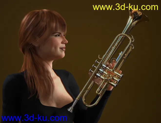 HD Trumpet and Poses for Genesis 8模型的图片3