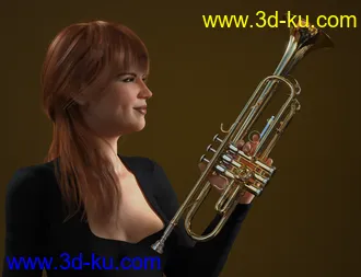 3D打印模型HD Trumpet and Poses for Genesis 8的图片