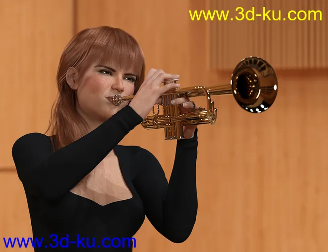HD Trumpet and Poses for Genesis 8模型的图片4