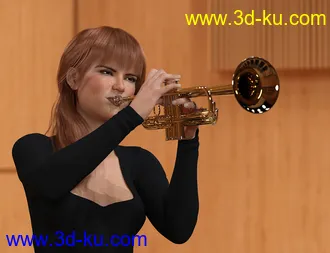 3D打印模型HD Trumpet and Poses for Genesis 8的图片
