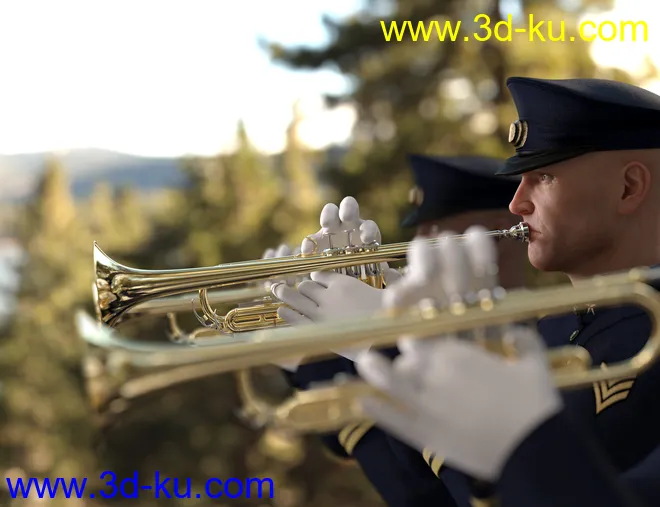 HD Trumpet and Poses for Genesis 8模型的图片5