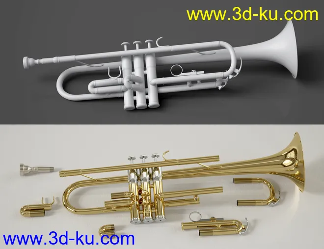 HD Trumpet and Poses for Genesis 8模型的图片6