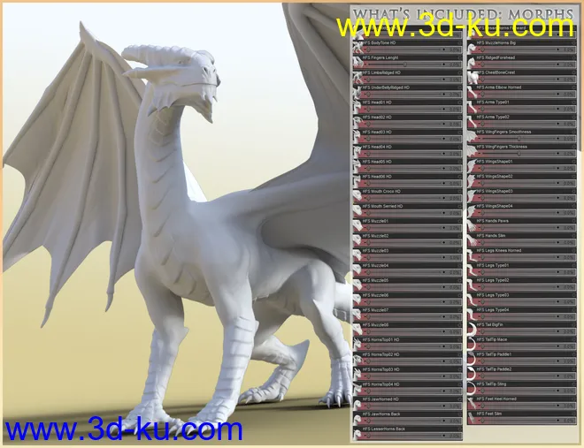 HFS Legendary Shapes HD for Daz Dragon 3模型的图片8