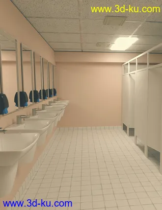 3D打印模型High School Bathroom的图片