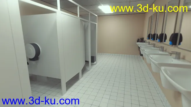 High School Bathroom模型的图片4