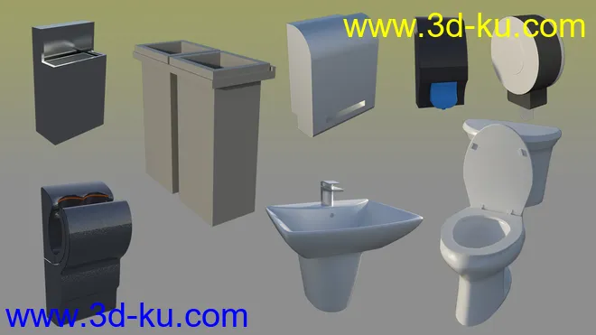 High School Bathroom模型的图片7