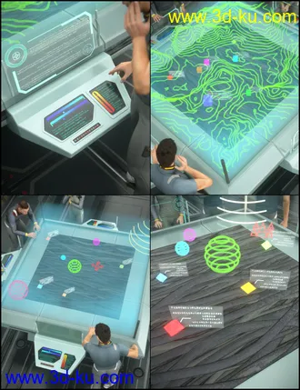 3D打印模型Holo Map Console的图片