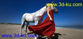 3D打印模型Horse and Rider Poses and Dress for Genesis 8的图片