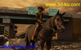 3D打印模型Horse and Rider Poses and Dress for Genesis 8的图片