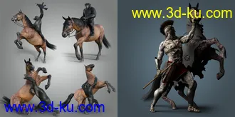 3D打印模型Horse and Rider Poses and Dress for Genesis 8的图片