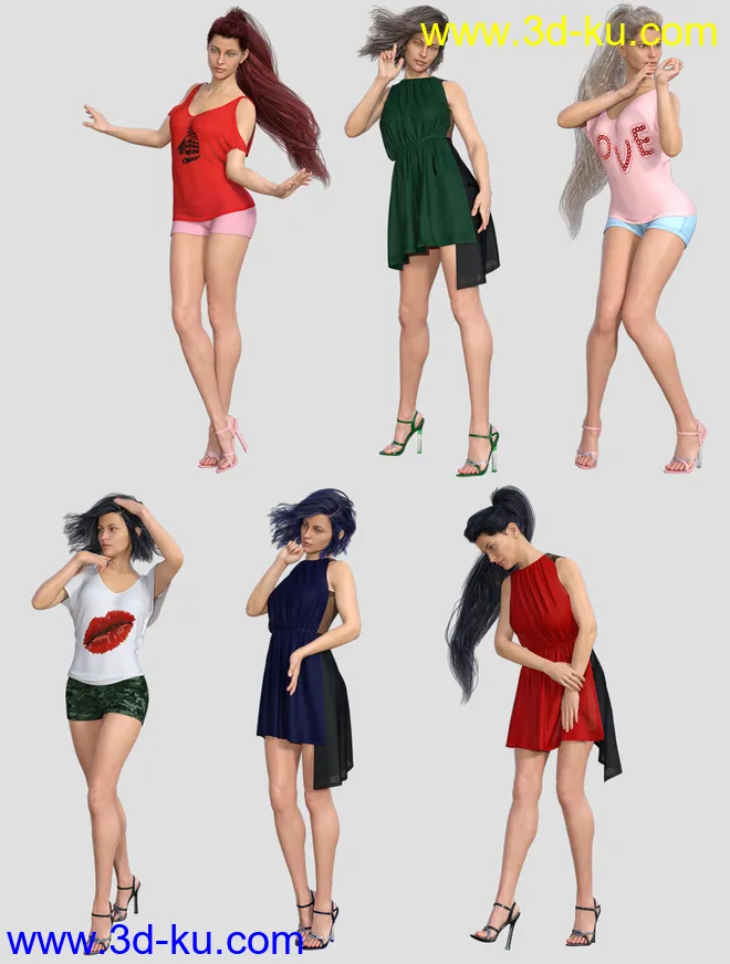 I Love High Heels, Poses and Shoes for Genesis 8 Female(s)模型的图片14