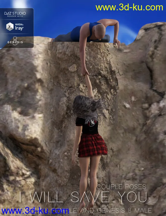 I Will Save You Poses for Genesis 8 Female(s) and Male(s)模型的图片2