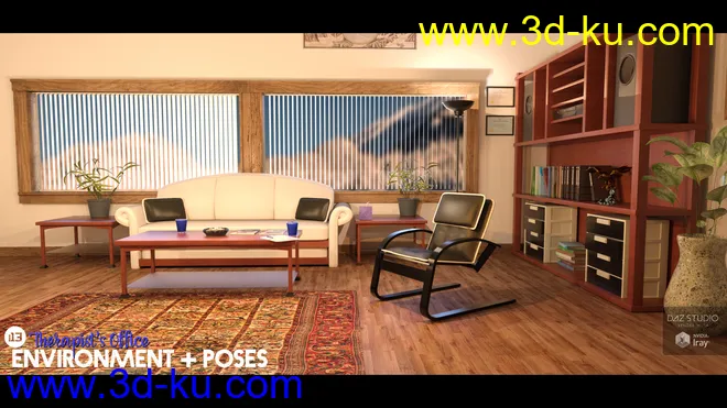 i13 Therapist's Office Environment and Poses模型的图片2
